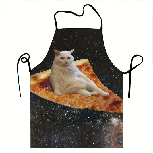 Mandil de Gato viajando en pizza
